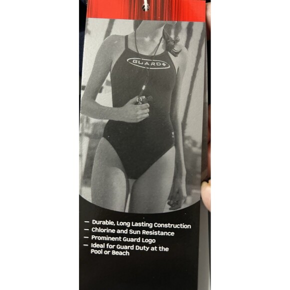 TYR  Nylon Life Guard Durafast Diamond Back Navy Blue One Piece Women Swim 34 - Picture 1 of 6
